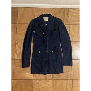 VTG Polo Ralph Lauren Blue Western Blazer Jacket Cowboy Western Polo Mansion 4